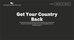 Desktop Screenshot of campaignfinancereform.org